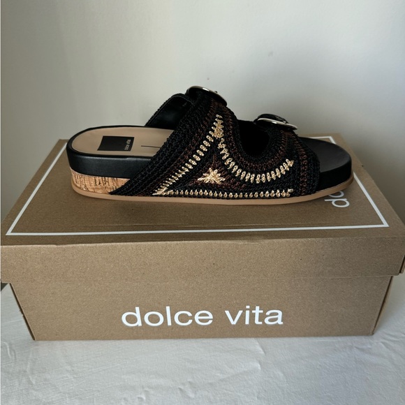 Dolce Vita Black and Brown Sandals - Picture 6 of 9